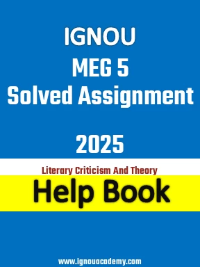 IGNOU MEG 5 Solved Assignment 2025